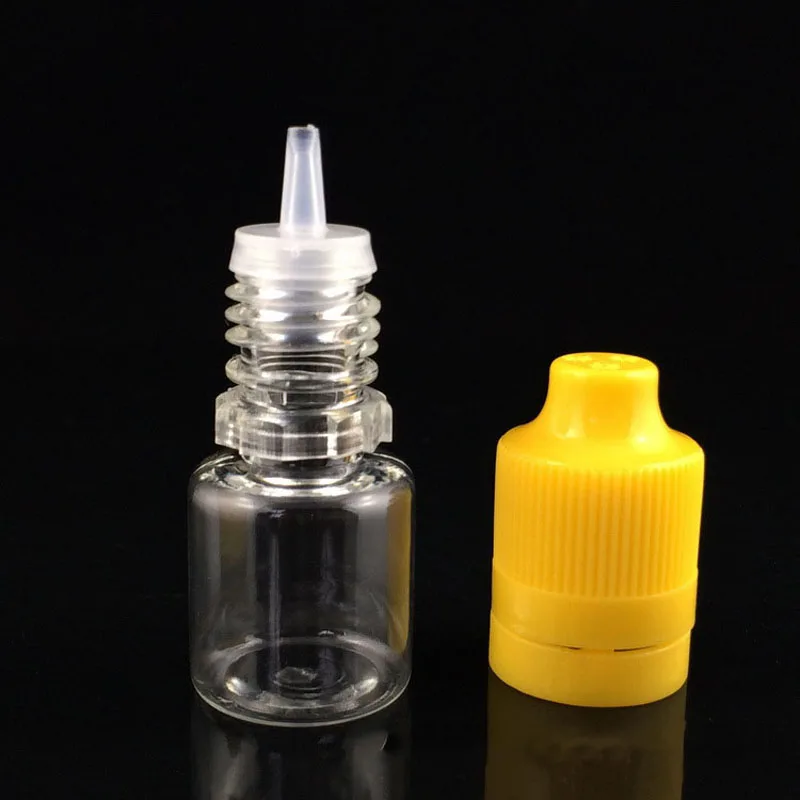 Заводская цена 50 шт. 5 мл прозрачная пластиковая бутылка-капельница для