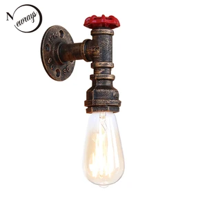 Настенные светильники E27 в стиле стимпанк, железные и ржавчины светодиодные лампы на стену в стиле индастриал, лофт, ретро, для гостиной, спальни, бара