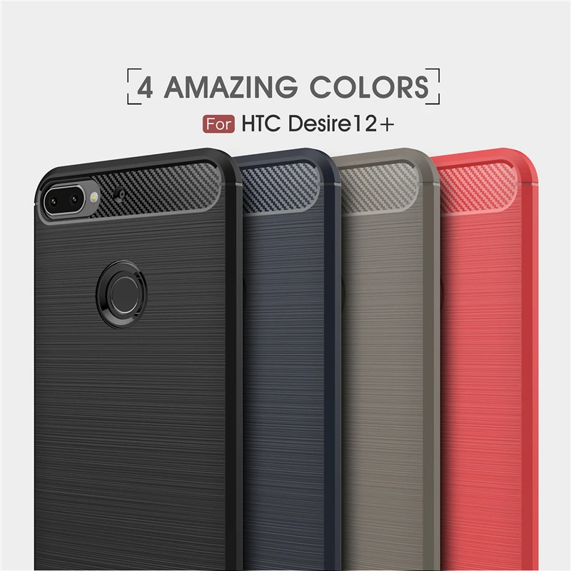 Чехол для HTC Desire 12 Plus Мягкий Роскошный резиновый силиконовый чехол телефона Для