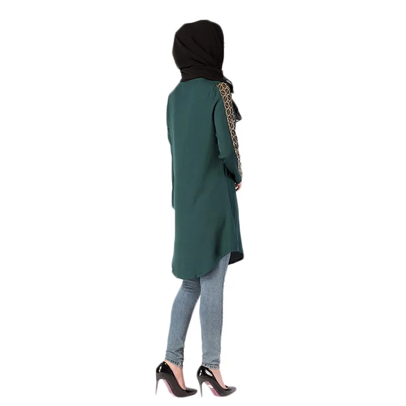 Женский кафтан средней длины с длинным рукавом|long sleeve|blouse blouseladies elegant blouses |
