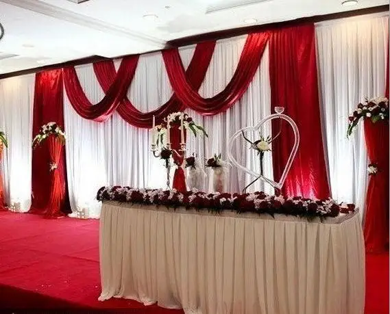 10 футов * 20 ледяная шелковая Свадебная занавеска С лоскутами Золотая драпировка