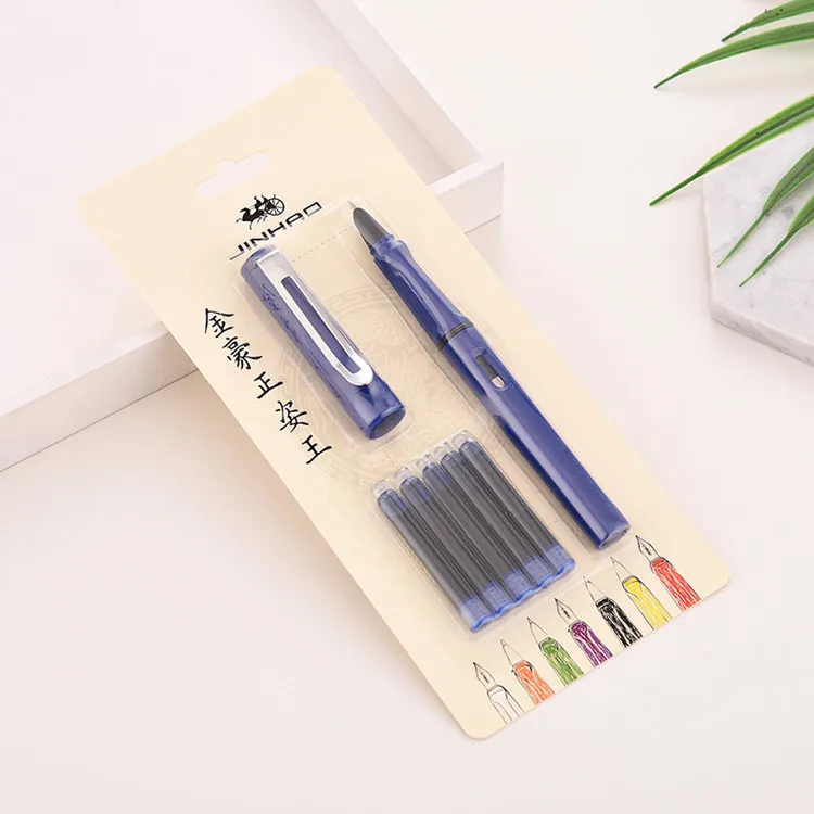 Jinhao 599a положительная осанка костюм каллиграфия ручка для письма kalem lamy Высококачественная чернильная ручка пилот Студенческая пластиковая чернильная ручка - Цвет: As shown