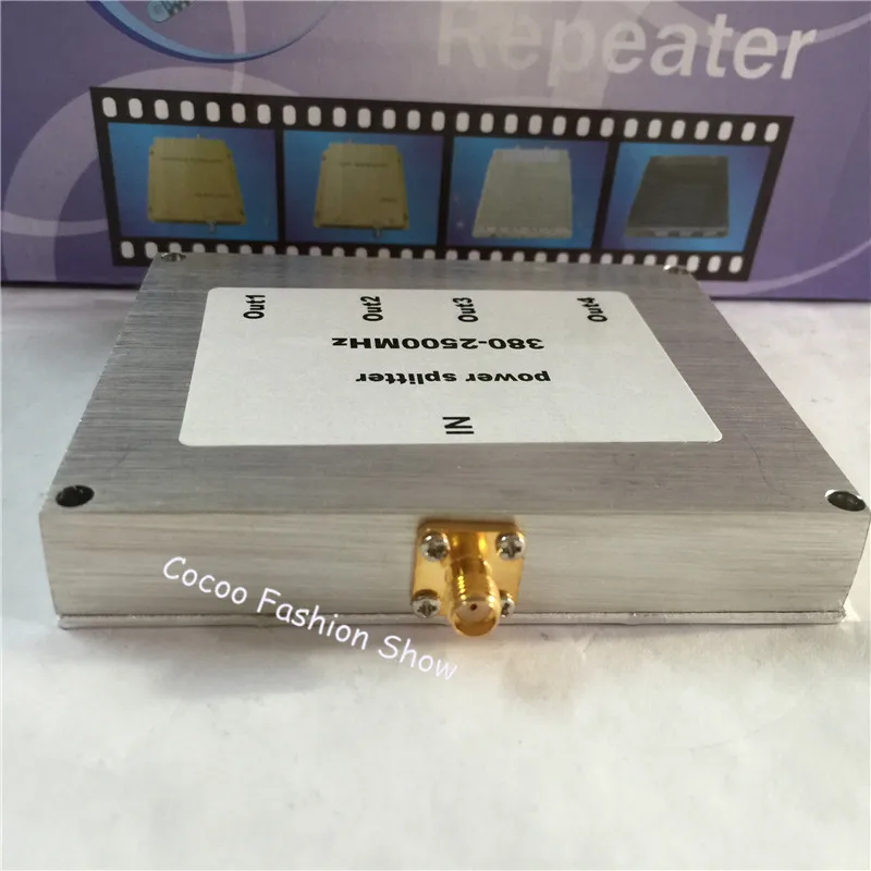 ZQTMAX 380 ~ 2500 МГц 4-сторонний SMA разделитель/сплиттер питания на мобильный телефон