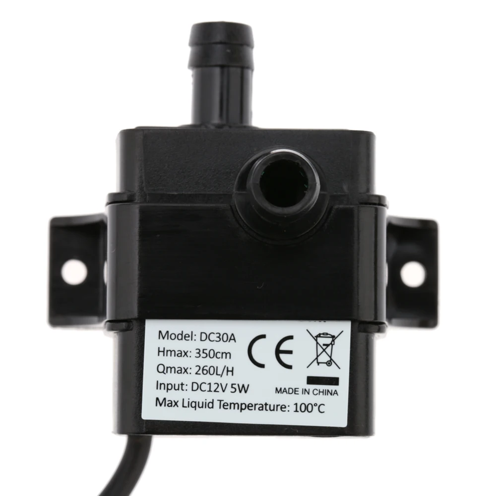 

Ultra-quiet Mini Micro Brushless Water Oil Pump Waterproof Submersible Fountain Aquarium Circulating DC12V 5W