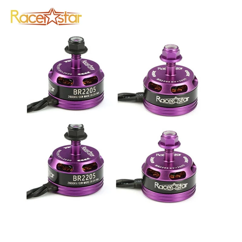 Оригинальный 4 шт. 4х Racerstar Racing Edition 2205 BR2205 фиолетовый 2600KV 2 4S бесщеточный двигатель