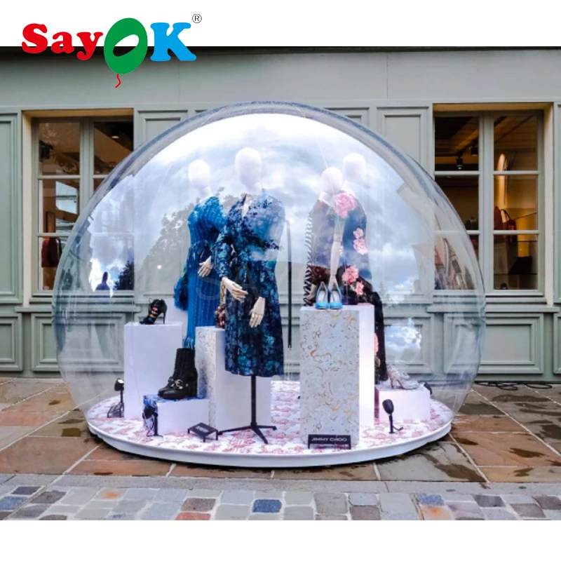 Надувная прозрачная купольная палатка Igloo из ПВХ надувная для шоу пузырьковая