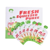 baby reusable food supplement bag homemade puree portable fruit and vegetable food pouch 8 pack