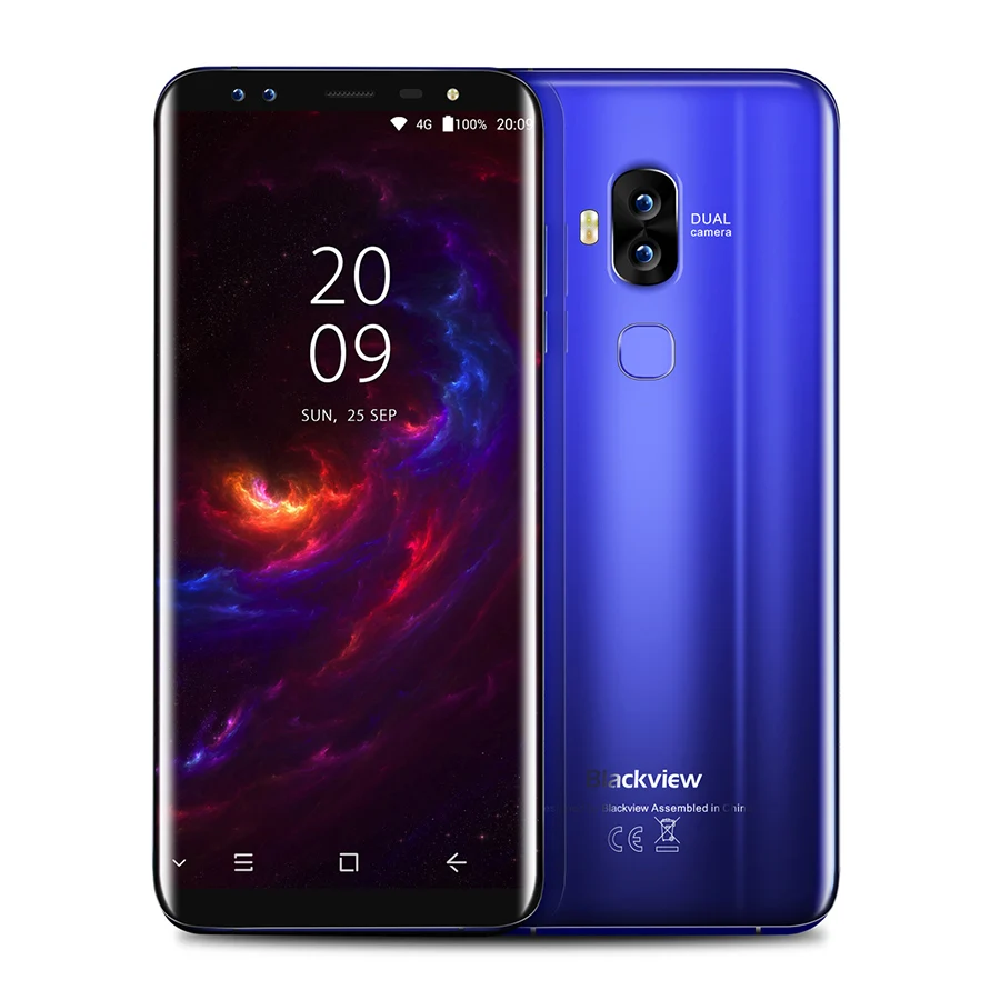Смартфон Blackview S8 отпечатков пальцев OTG 5 7 ''HD + 18:9 экран 4 Гб 64 четыре камеры