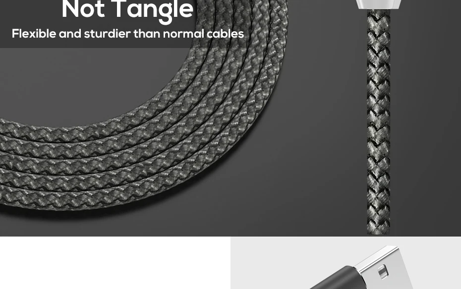 TOPK [10 шт] светодиодный магнитный кабель Тип usb C USB кабель с нейлоновой оплеткой Тип-C кабель для samsung S9 Note 9 huawei P20 Lite Xiaomi Mi8 usb C
