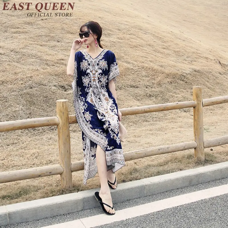 2018 Летнее Длинное Платье в стиле хиппи винтажные платья этническом с цветочным