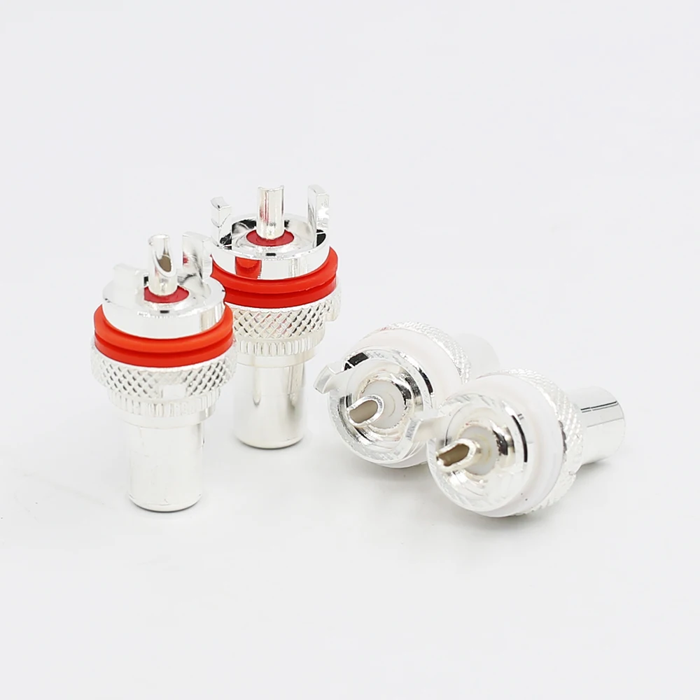 

Audio Hifi 8PCS Silver Plated RCA Female Socket Phono Chassis HIFI AMP