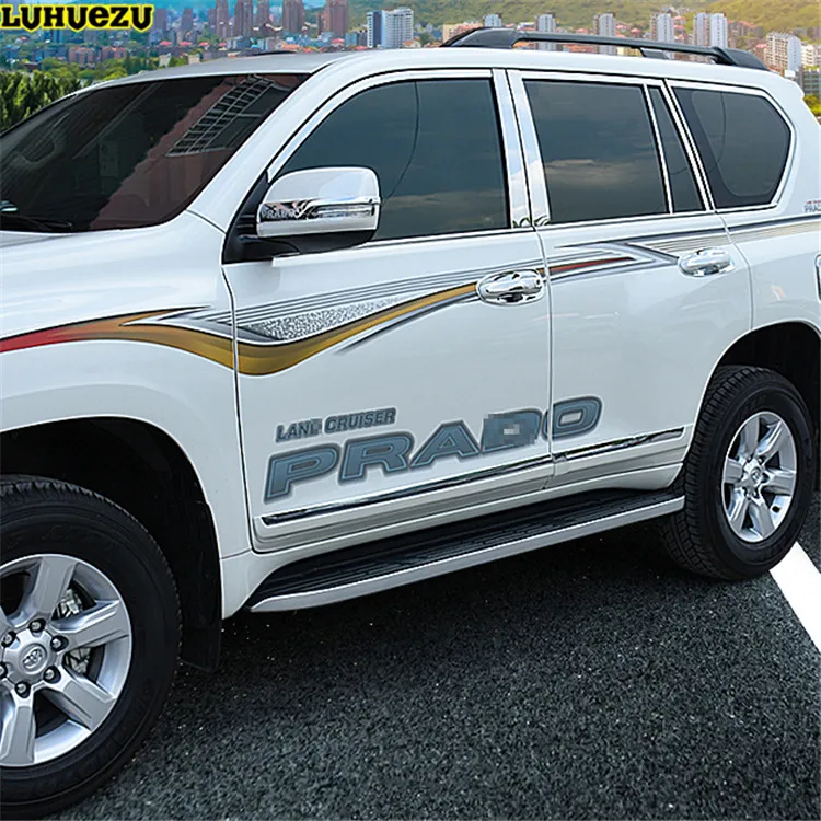 Luhuezu 2010 2017 Боковая дверь формовочная Накладка для Toyota Land Cruiser Prado FJ 150 аксессуары|side