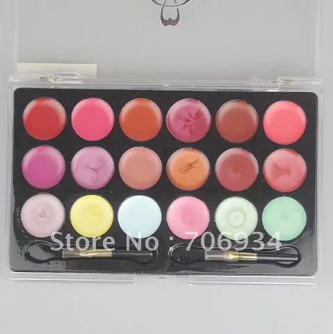 Профессиональная помада 18 цветов Палитра губ мерцающий макияж 3/пакет 15915-A01 # |