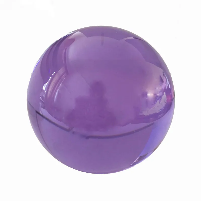 

70mm Crystal Glass Ball Paperweight Lilac Quartz Sphere Fengshui Ornaments Home Decoration Figurines Souvenir Gifts