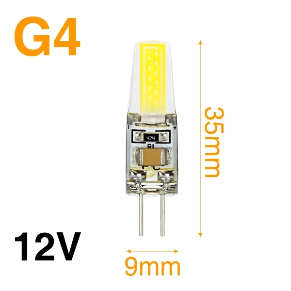G4 3W 12V 5 шт. Смарт G4 G9 светодиодный COB лампада 3 Вт DC 12 В AC 220 В лампа заменить галогенные лампы светодиодный светильник для Люстра-прожектор хрустальный светильник - Испускаемый цвет: G4 3W 12V