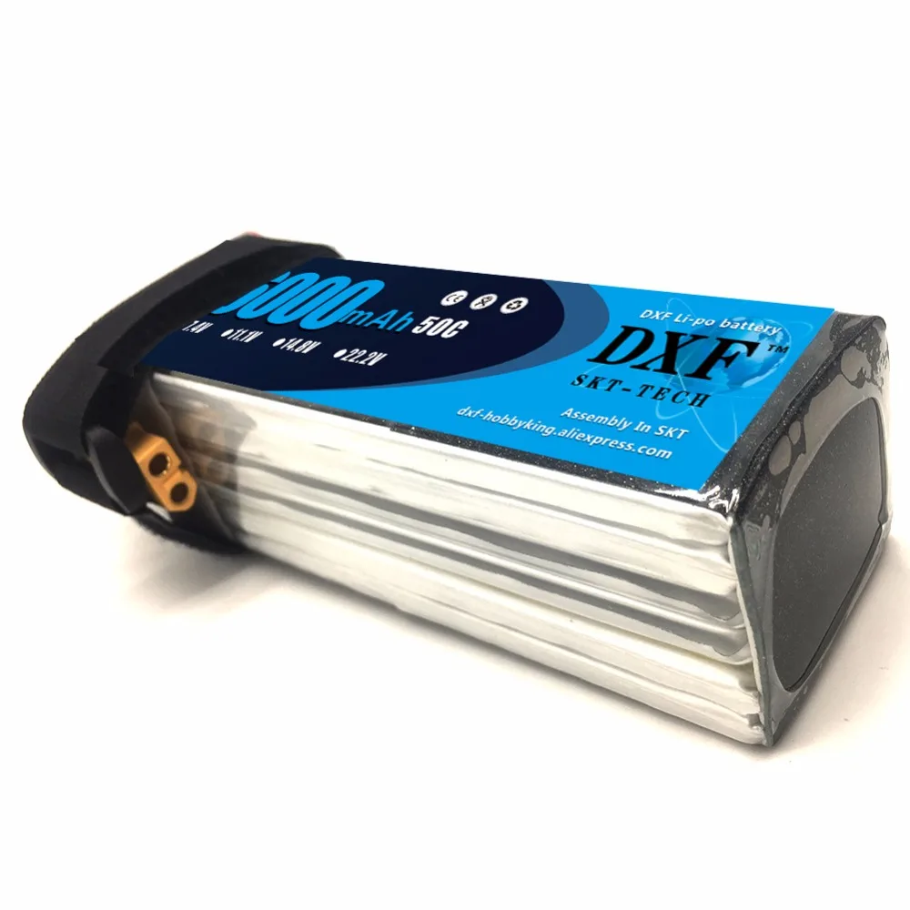 DXF Lipo батарея 6S 22 2 V 6000mAh 50C Max 100C для радиоуправляемого дрона FPV Вертолет uav