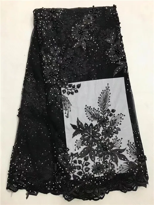 African French Lace Fabric 3d flower High Quality Tulle For Wedding Beaded In gray color | Дом и сад