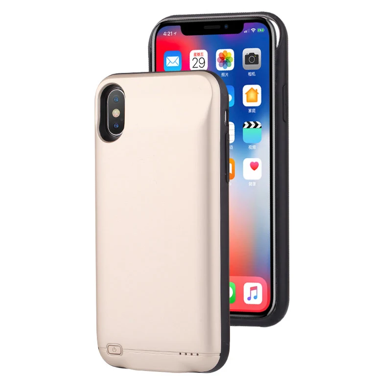 3000/4000/5000 мАч батарея зарядное устройство чехол для iphone 6 s 7 8 плюс Power Bank X XS Max XR