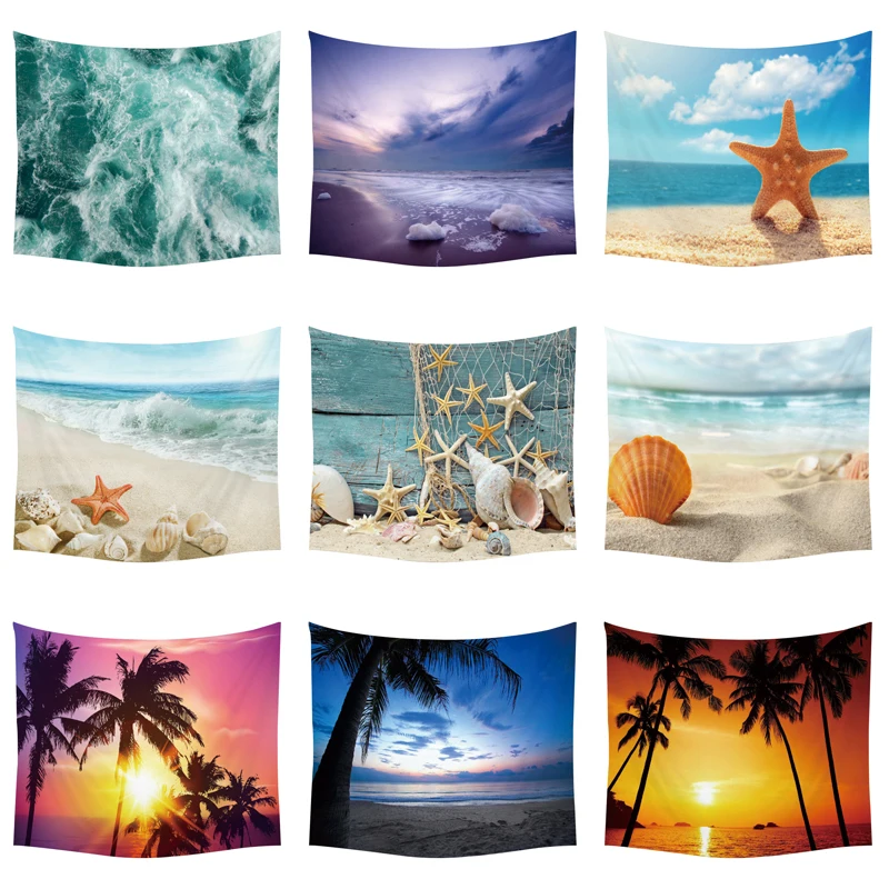 Настенный Гобелен для пляжа обычный настенный гобелен украшения океана