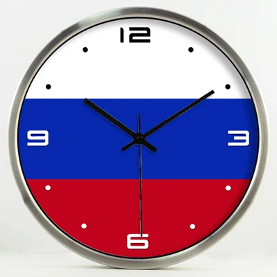 Новинка 2016 модные 12-дюймовые настенные часы украшение для дома с российским