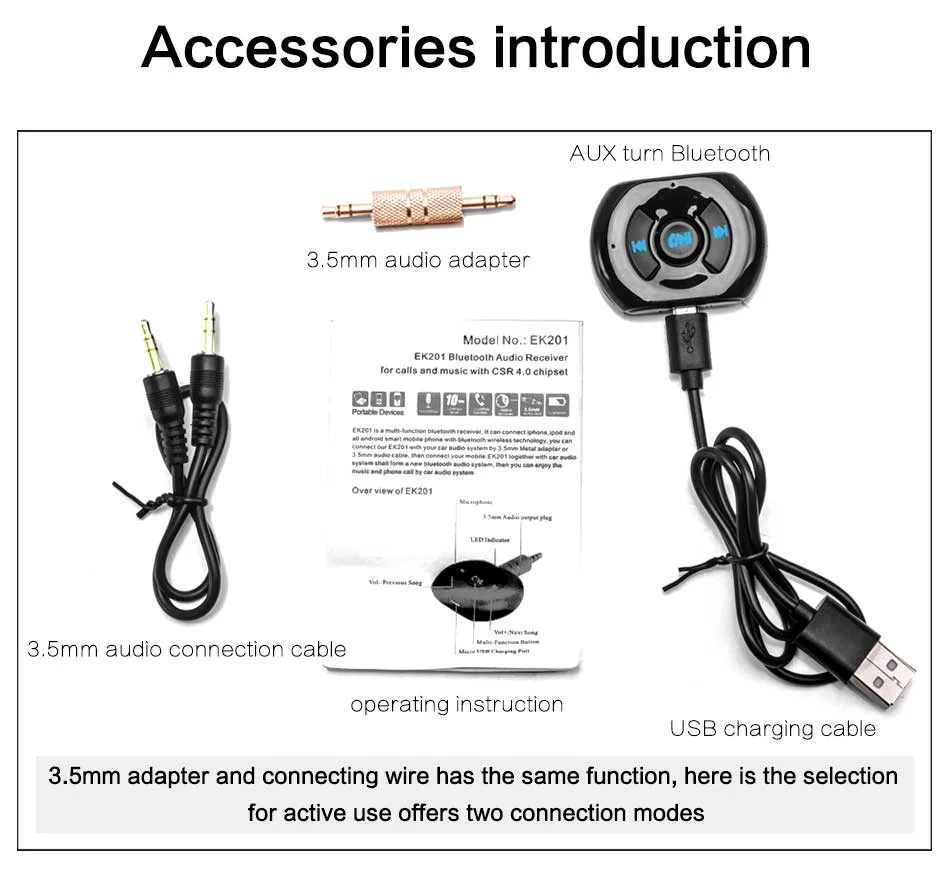 Bluetooth ресивер Vention беспроводной музыкальный адаптер с разъемом 3 5 мм и Aux bluetooth