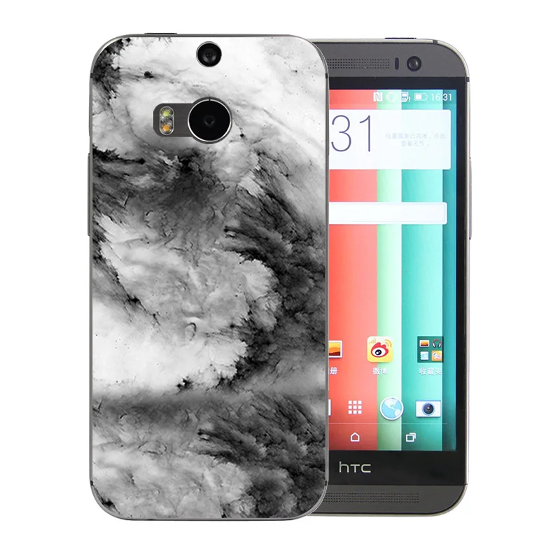 Задняя крышка для HTC One M8 чехол мобильного телефона мягкий из ТПУ Capa M 8 цветов с