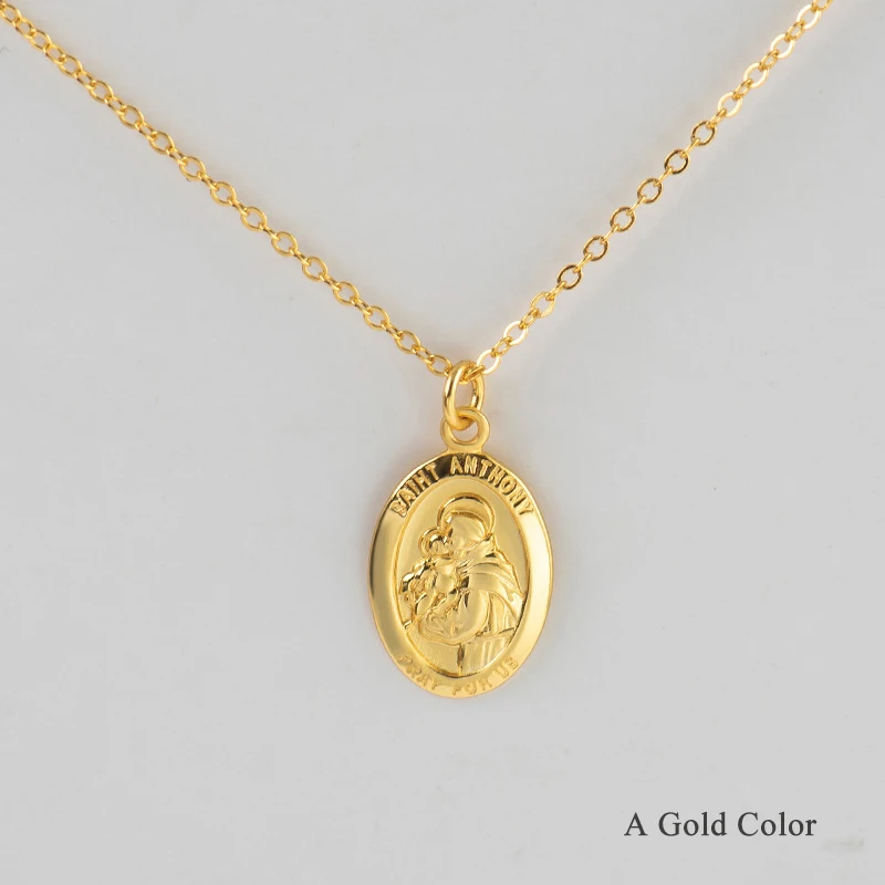A Gold Color Золотистый цвет, Круглый ожерелья с монетками и подвесками для женщин 925 стерлингового серебра Простой Портрет талисман доллар ожерелье изящные подарки - Окраска металла: A Gold Color