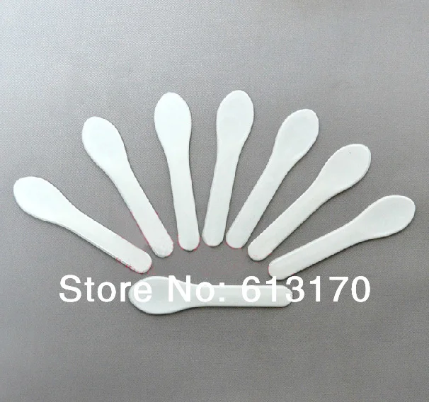 

200pcs Plastic diy beauty spoon cosmetics spoon diy mask tool beauty tools spoon white wholesale free shipping