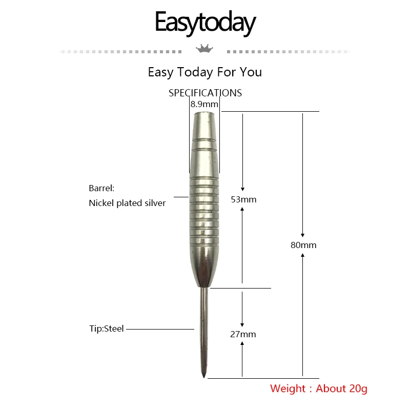Easytoday 9 шт./компл. Дартс баррель аксессуары Высокое качество Металлические
