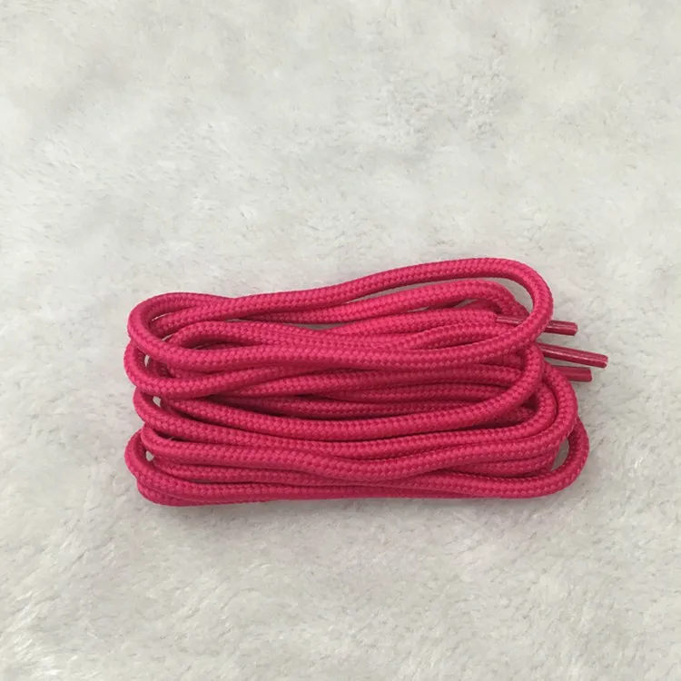 Rose red 1 пара однотонных круглых шнурков; обувь из полиэстера наивысшего качества; однотонные классические кроссовки на шнурках с круглым носком; обувь; YD-1 - Цвет: Rose red