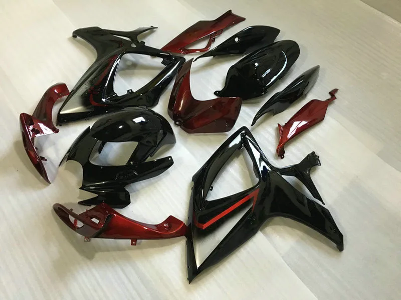 Комплект обтекателей для мотоцикла GSXR600 750 K6 06 07 GSXR 600 GSXR750 2006 2007 ABS красный черный