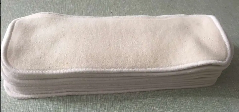 Трехслойные подгузники из пеньковой органической хлопковой ткани вкладыши для