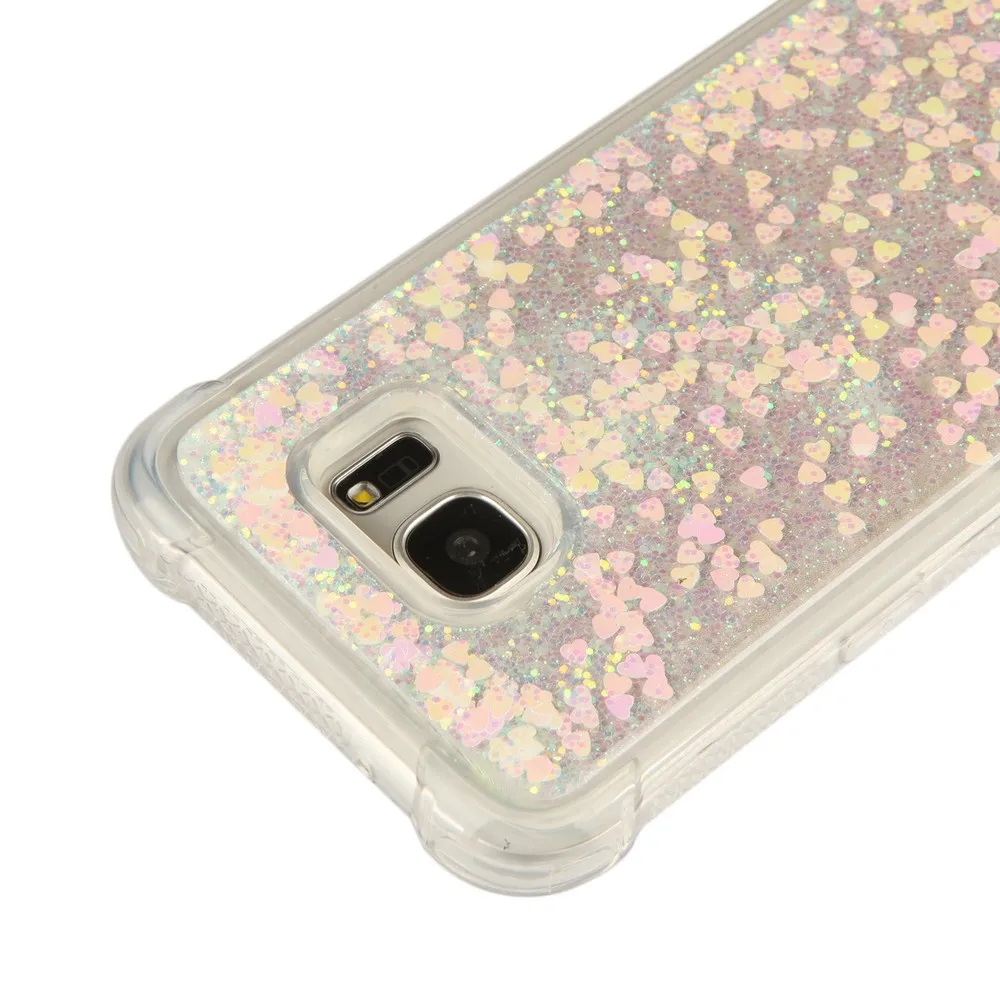 Для Samsung Galaxy S7 Edge Bling Glitter Dynamic Quicksand Liquid телефонный чехол SM-G935F SM-G935FD противоударный