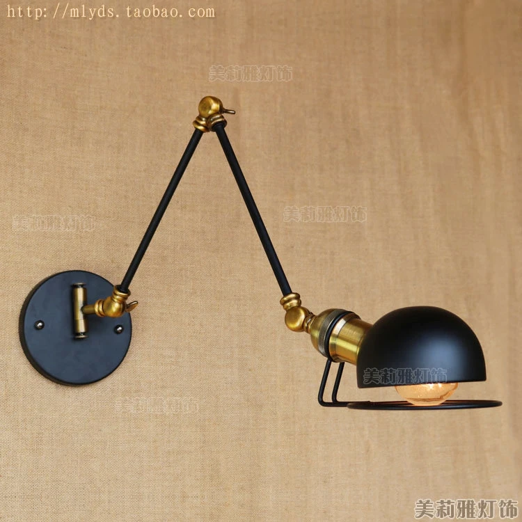 Регулируемая настенная лампа на длинной ножке в стиле ретро Лофт промышленный