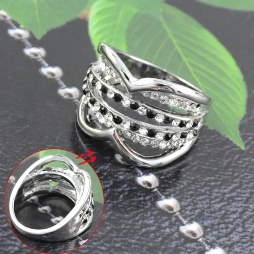 AOLOSHOW модные кольца со стразами для женщин Свадебные вечерние Обручальные