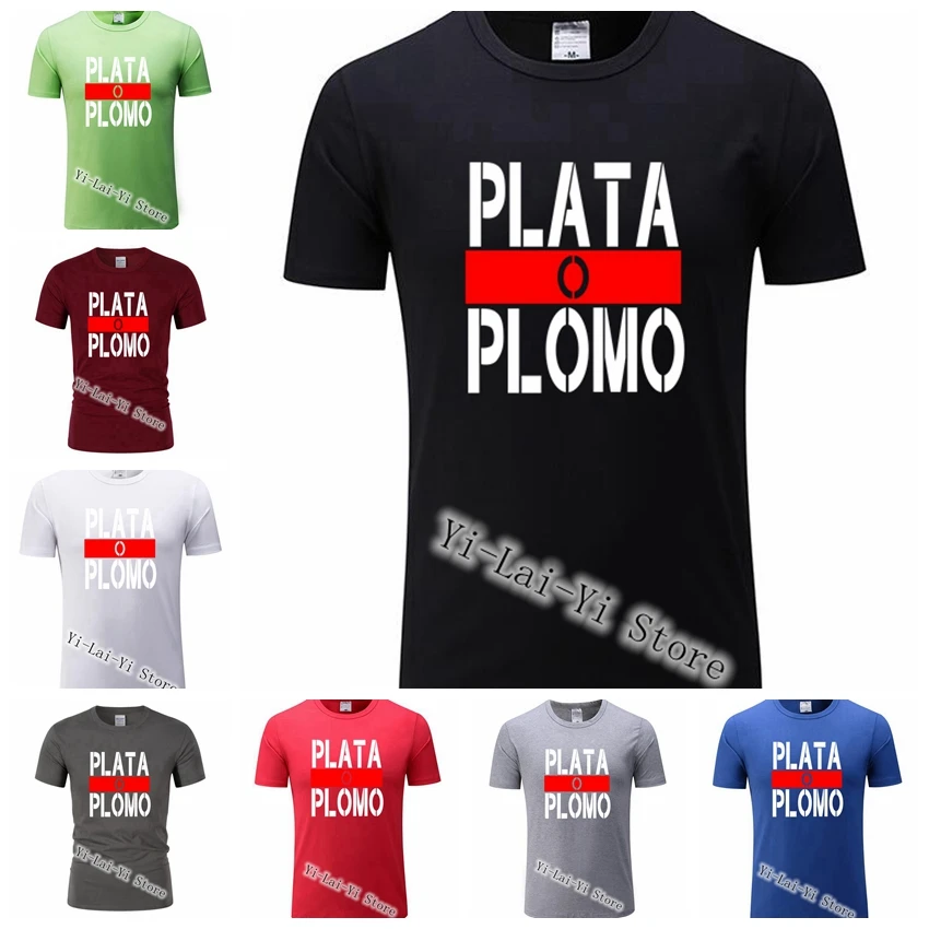 Plata O Plomo мужские футболки нарко Пабло футболка Escobar серебряная или свинцовая хип