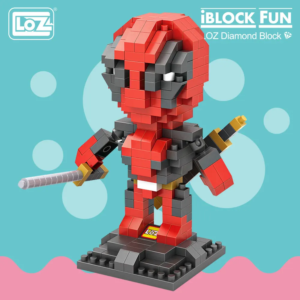 LOZ Blocks iBlock Fun Action Figure игрушки куклы супергерои пластиковые кубики строительные