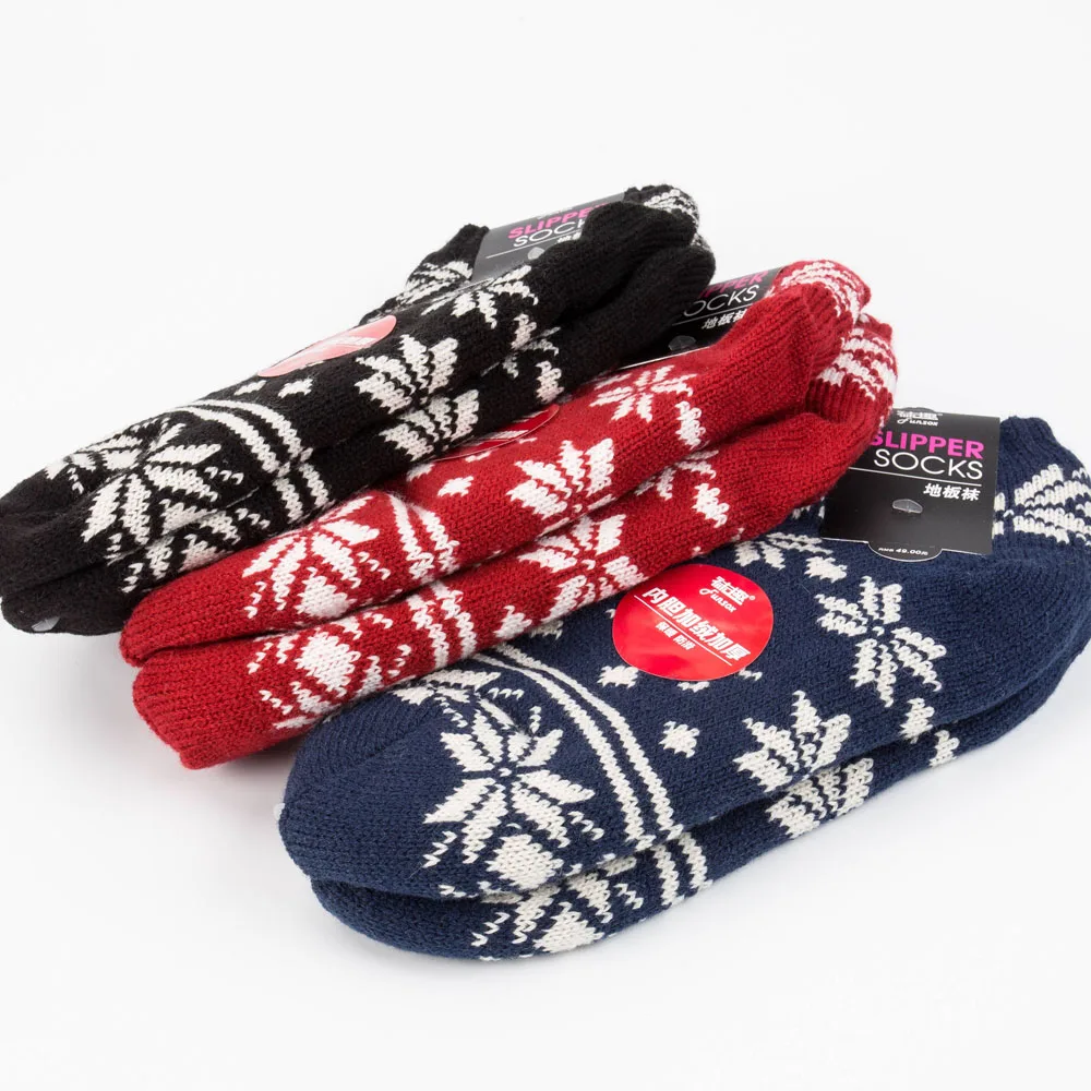 Женские теплые носки сезон осень-зима бархатные уплотненные вязаные