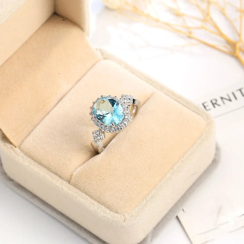 Модное однотонное серебряное кольцо модный подарок для женщин 5A циркониевое