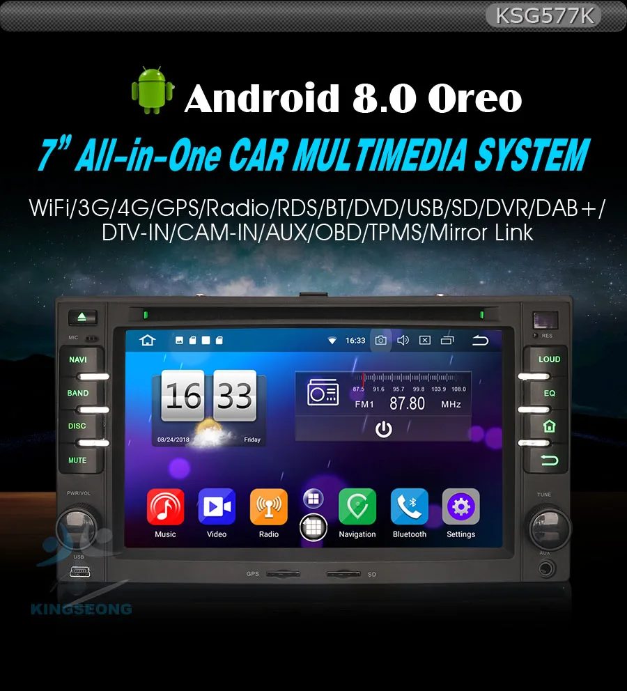 Android 8,0 Авторадио спутниковой DAB+ Восьмиядерный радио 4 г DVD BT gps Bluetooth видеорегистратор автомобильный CD-плеер для KIA CEED Рио MAGENTIS SPORTAGE