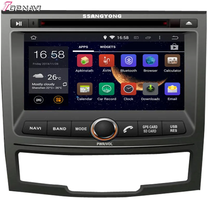 Topnavi 7 ''Восьмиядерный 2 Гб ОЗУ Android 6 0 автомобильное радио стерео GPS для SSANGYONG