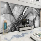 Самоклеящиеся водонепроницаемые Настенные обои на заказ, современные абстрактные 3D чернильные линии, Мраморная текстура, фотообои, настенные наклейки