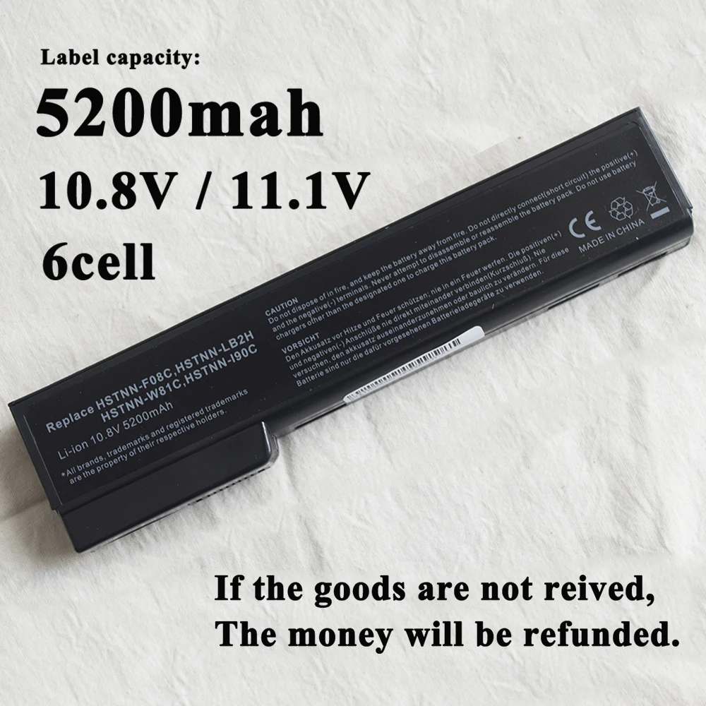 Laptop Battery for HP ProBook 6460b 6470b 6560b 6570b 6360b 6465b 6475b 6565b HSTNN-OB2H 628666-001 631243-001 HSTNN-OB2E 659083 |