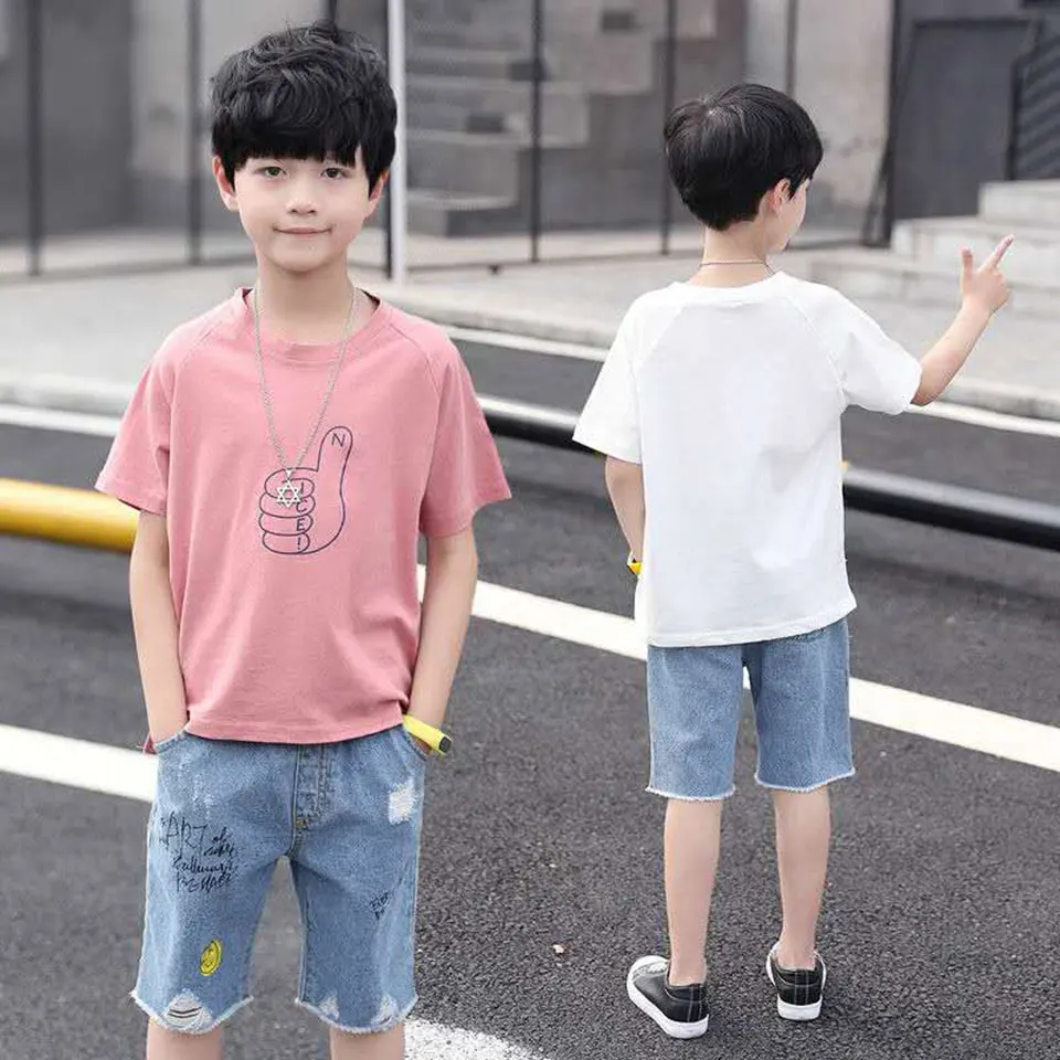 Children Clothing Sets Summer Novelty Baby Boys Clothes Fashion Casual Cartoon T-shirt+Pants 2Pcs Suits Kids 2019 | Детская одежда и