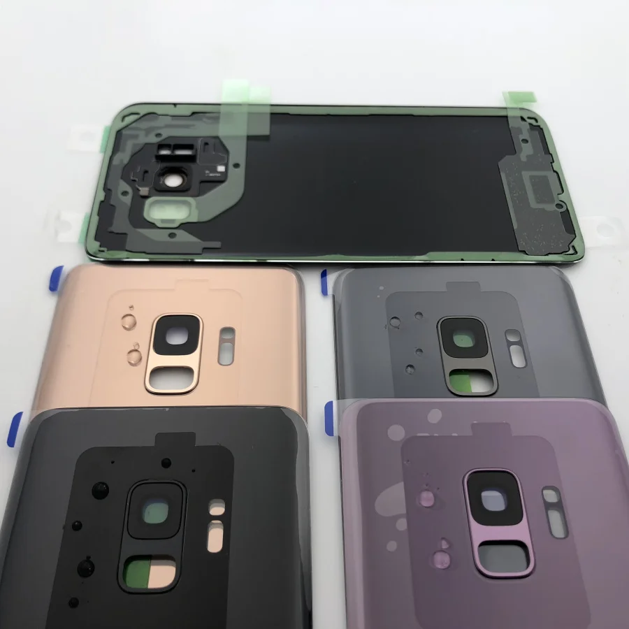 S9 оригинальное стекло для samsung Galaxy S9 Plus G960 G965 Задняя крышка батареи задняя крышка Корпус чехол+ клей водонепроницаемый клей