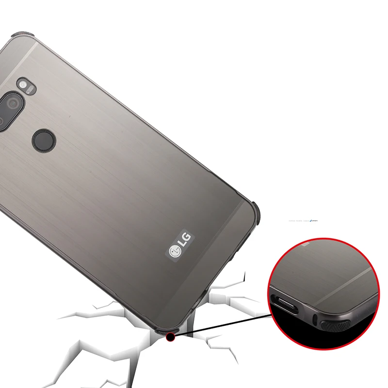 ZEALLION For LG V30 Plus Case 2 in 1 Plating Metal Aluminum Frame Slim Brushed PC Protection Back Cover | Мобильные телефоны и