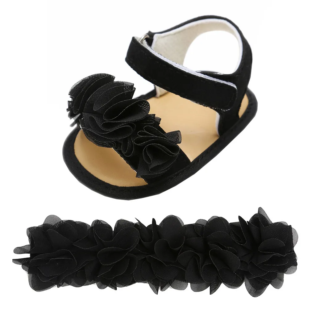 Детские сандалии 2 шт. повязка на голову для новорожденных девочек и мальчиков + с