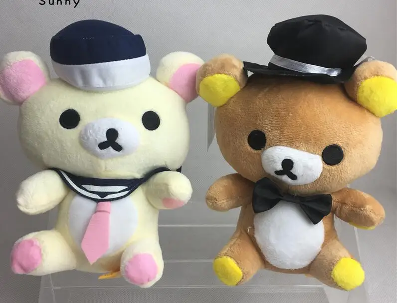 2 шт./лот смешанные стили Медведь Rilakkuma, плюшевый игрушка, Свадебные/вечерние/компания юбилей рекламные Rilakkuma Медведь Подарки Игрушка - Цвет: Оранжевый