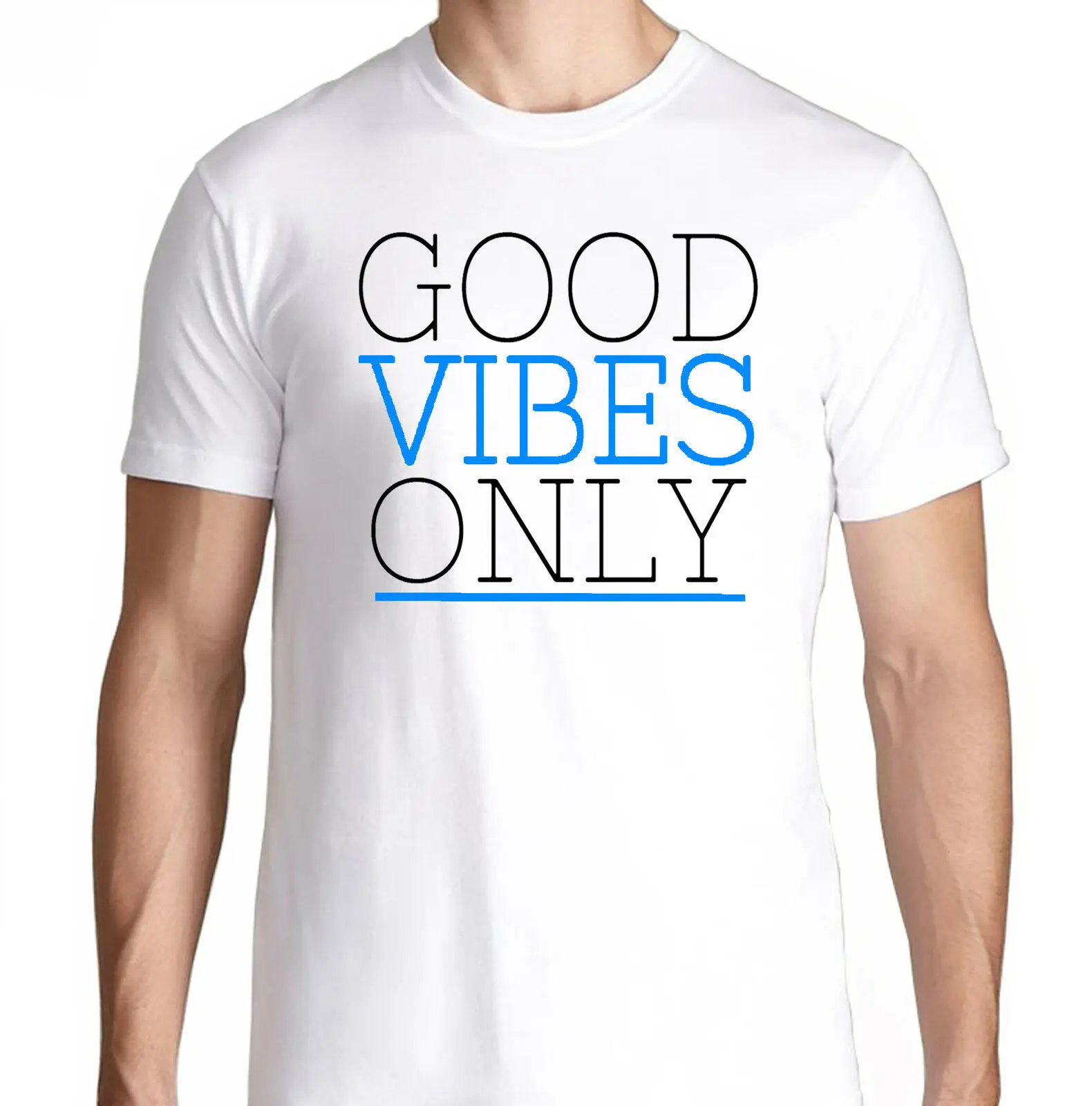 GOOD VIBES ONLY EDM Дом Музыки электро дабстеп концерт танец ловушка EDC футболка | Мужская