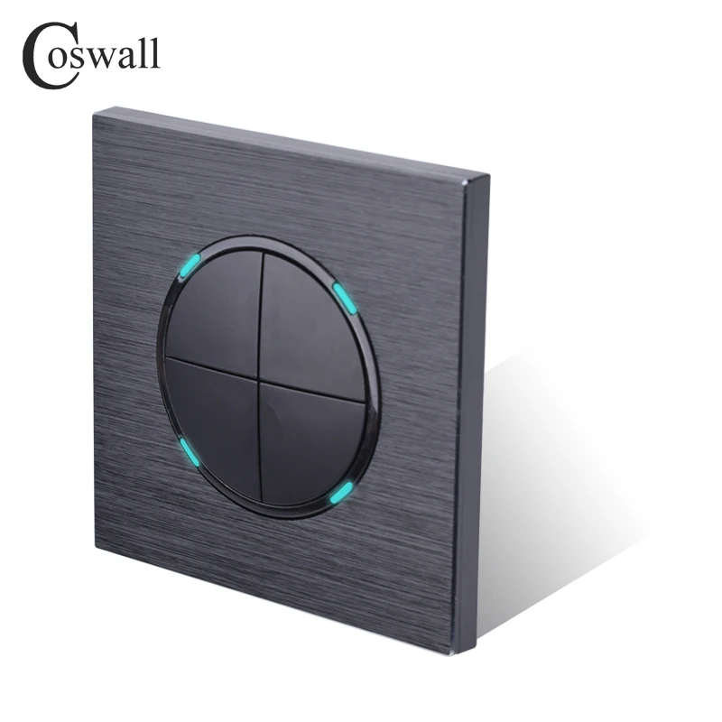 Coswall 4 банды 1 способ случайный щелчок вкл/выкл настенный светильник с